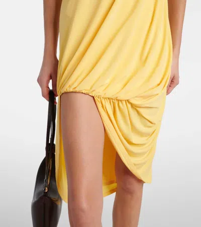 Jacquemus Peplo Mini Dress In Yellow