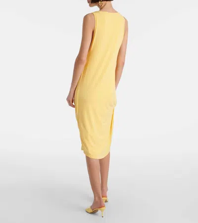 Jacquemus Peplo Mini Dress In Yellow