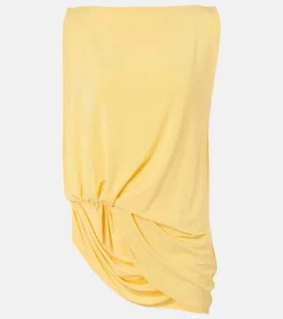 Jacquemus Le Haute Peplo Top In Yellow