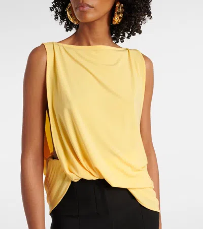 Jacquemus Le Haute Peplo Top In Yellow