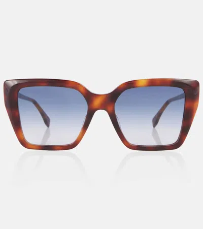 Fendi Ff Diamonds Cat-eye Sunglasses In Brown