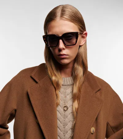 Fendi Ff Diamonds Cat-eye Sunglasses In Brown