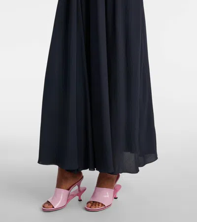 Jacquemus The Norma Draped Maxi Halter Dress In Blue