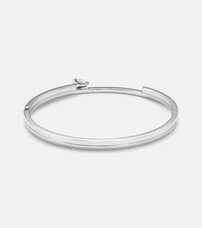 Repossi Serti Sur Vide 18kt White Gold Bangle With Diamonds In Silver