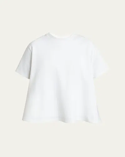 Loewe Anagram-embroidered Trapeze T-shirt In White