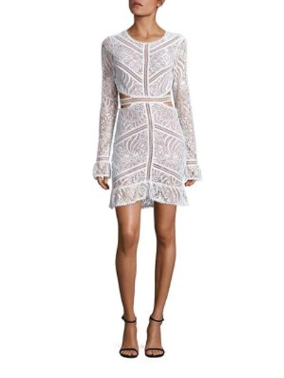 For Love & Lemons Emerie Open-back Lace Dress In White | ModeSens
