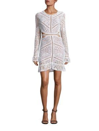 Shop For Love & Lemons Open Back Lace Dress In White