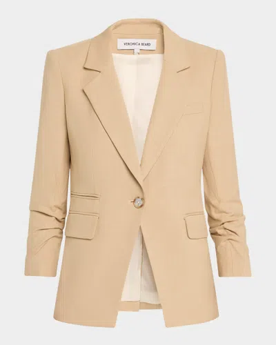 Veronica Beard Battista Dickey Jacket In Stone Khaki