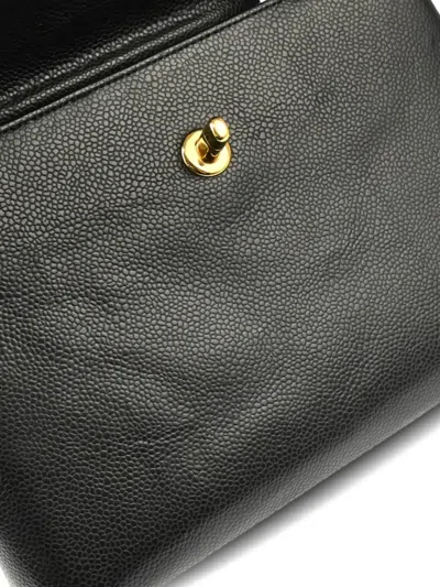 Pre-owned Chanel 1998 Cc Turn-lock Handbag In Black