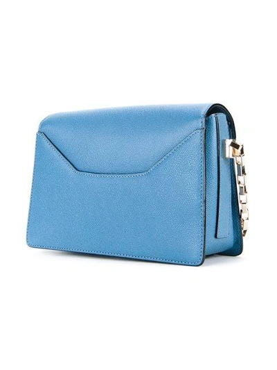 Shop Valextra Envelope Shoulder Bag  In Blue