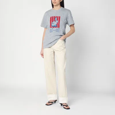 Bottega Veneta Meringue Coloured Turned Up Jeans In Beige