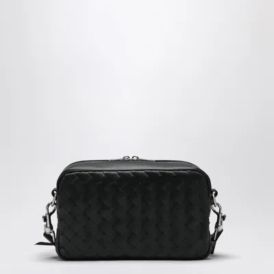 Bottega Veneta Dark Green Camera Bag In Intrecciato In Green