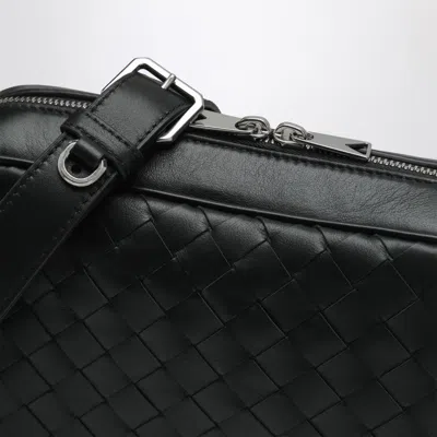 Bottega Veneta Dark Green Camera Bag In Intrecciato In Green