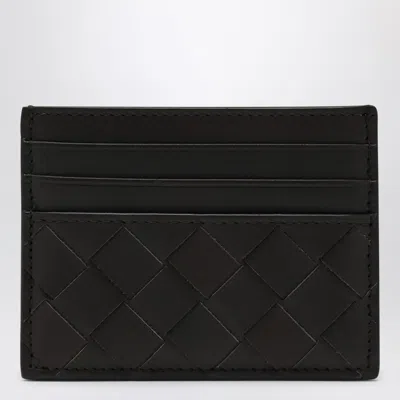 Bottega Veneta Fondant/macha Intrecciato Card Holder In Black