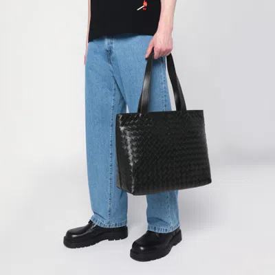 Bottega Veneta Dark Green Small Tote Bag In Intrecciato In Green