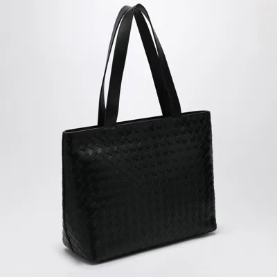 Bottega Veneta Dark Green Small Tote Bag In Intrecciato In Green