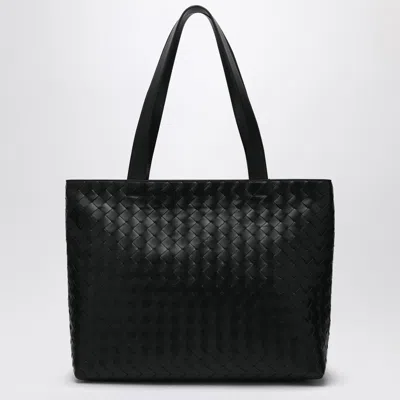 Bottega Veneta Dark Green Small Tote Bag In Intrecciato In Green