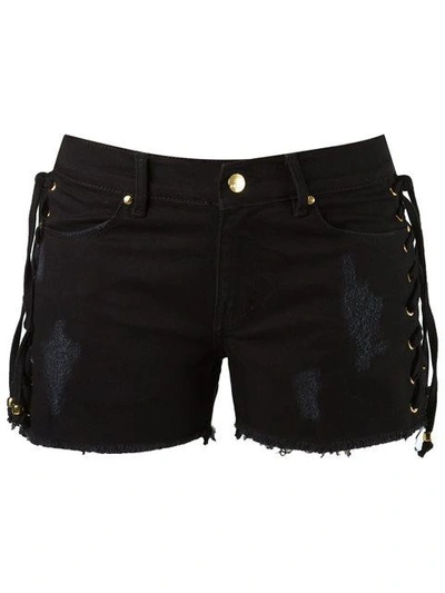 Shop Amapô Denim Shorts - Black