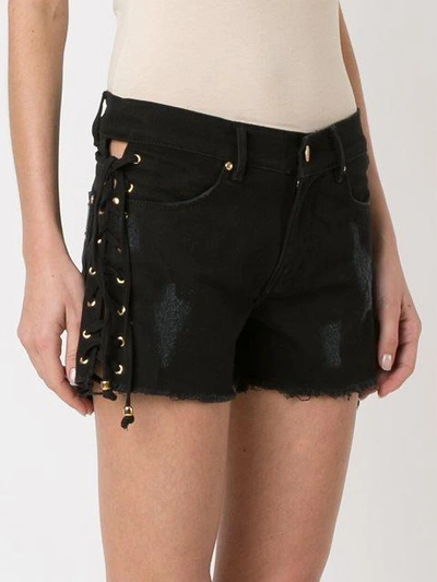 Shop Amapô Denim Shorts - Black