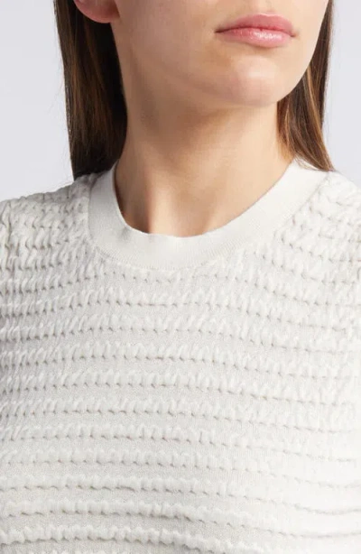 Frame Stripe Crewneck Muscle Tee In White