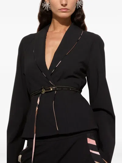 Pucci Single-breasted Blazer In Black