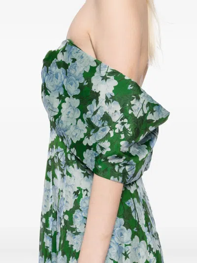 Sachin & Babi Kennedy Gown In Kelly Green Degrade Florals