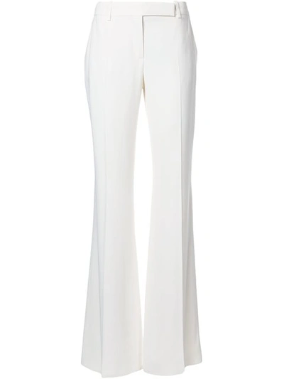 Alexander Mcqueen Flared Trousers In White