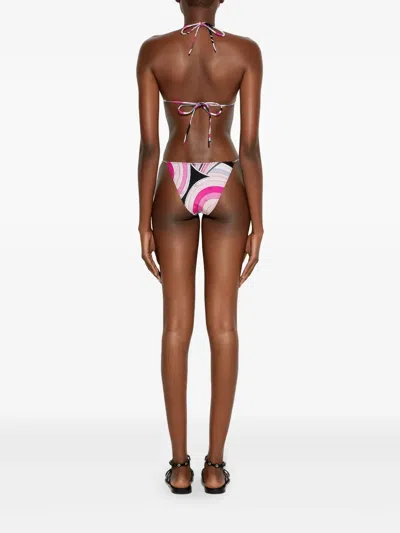 Pucci Iride-print Bikini Brief In Pink