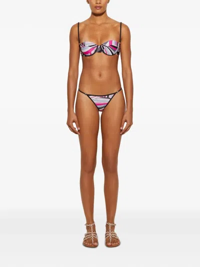 Pucci Iride-print Bikini Brief In Pink