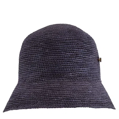 Van Palma Packable Beach Hat In Blue