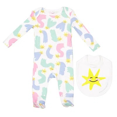 Stella Mccartney Girls Graphic-print Babygrown Set In White