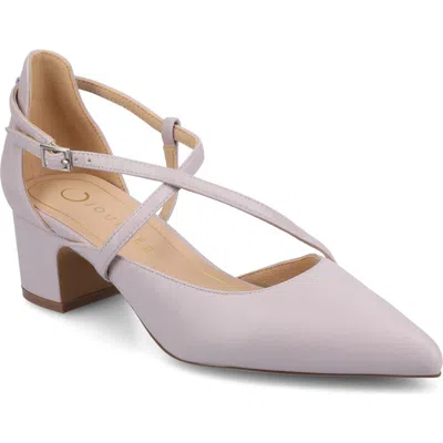 Journee Collection Galvinn Womens Pointed Flat Heel Pumps In Purple
