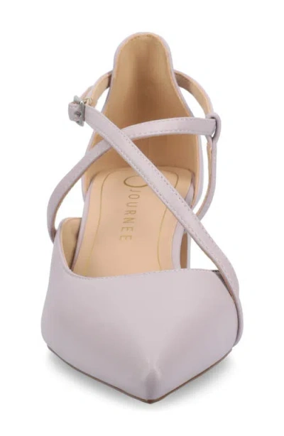 Journee Collection Galvinn Womens Pointed Flat Heel Pumps In Purple