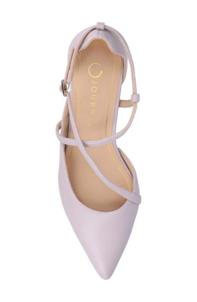 Journee Collection Galvinn Womens Pointed Flat Heel Pumps In Purple