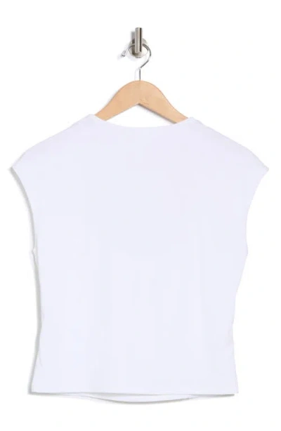 Elodie Double Lined Square Neck T-shirt In Off White