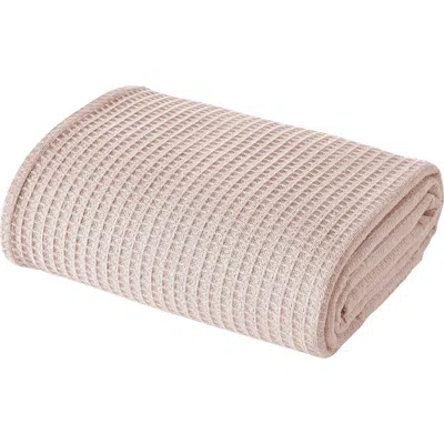 Modern Threads Cotton Waffle Thermal Blanket In Blush