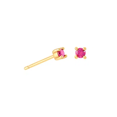 Astrid &amp; Miyu July Ruby Cz Birthstone Stud Earrings In Gold | Jewellery By  | M