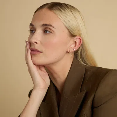 Astrid &amp; Miyu White Topaz Heart Piercing Stud