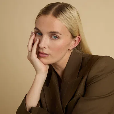 Astrid &amp; Miyu White Topaz Heart Piercing Stud