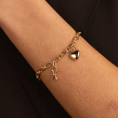 Astrid &amp; Miyu Plain Metal Heart Charm