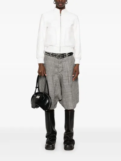 R13 Cracked-effect Jacket In White