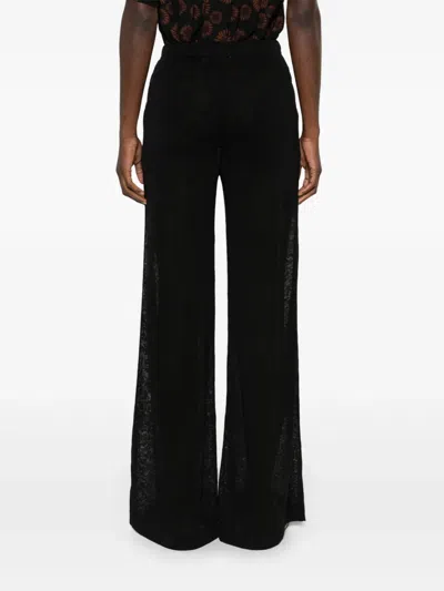 P.a.r.o.s.h Fine-knit Trousers In Black