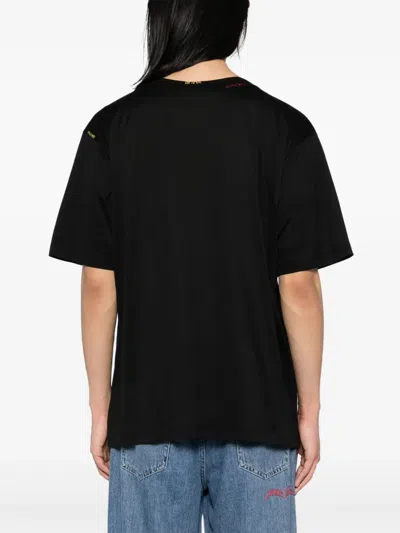 Marni Embroidered T-shirt In Black