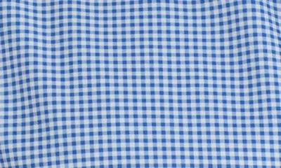 Construct Gingham Long Sleeve Button Front Shirt In Blue