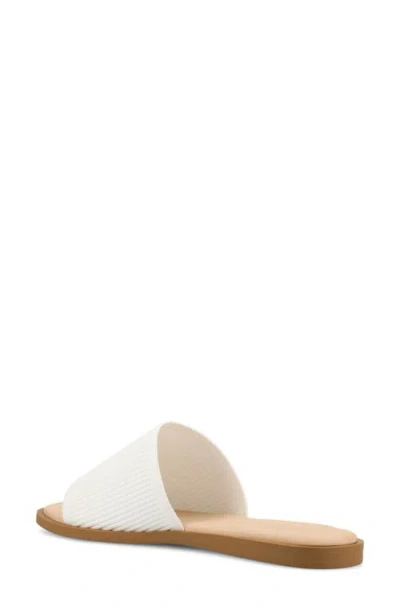 Journee Collection Womens Prisilla Flat Sandals In White