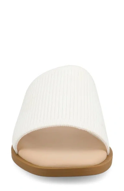 Journee Collection Womens Prisilla Flat Sandals In White