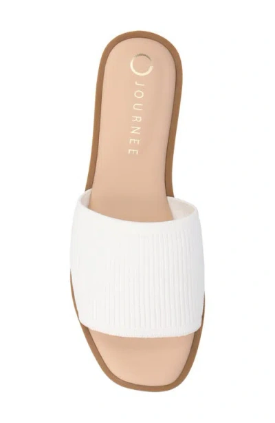Journee Collection Womens Prisilla Flat Sandals In White