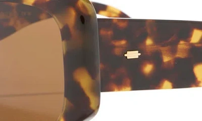 Kimeze 56mm Rectangle Sunglasses In Tortoiseshell Brown
