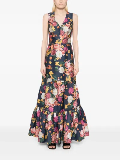 Sachin & Babi Rori Gown In Midniight Magic Blooms