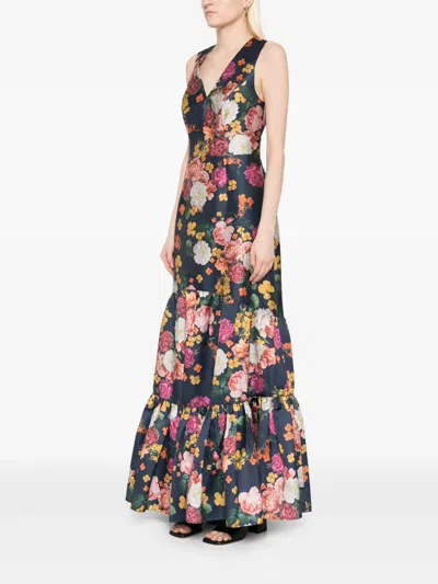 Sachin & Babi Rori Gown In Midniight Magic Blooms